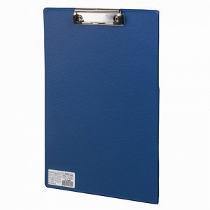 Доска-планшет BRAUBERG “Comfort“, с верхним прижимом, А4, 23х35 см, картон/ПВХ, Россия, синяя, 222659