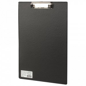 Доска-планшет BRAUBERG “Comfort“, с верхним прижимом, А4, 23х35 см, картон/ПВХ, Россия, черная, 222657
