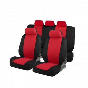 Авточехлы на сиденья TORSO Premium универсальные, 9 предметов, чёрно-красный AV-7