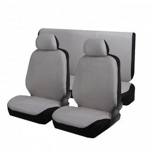 Авточехлы на сиденья TORSO Premium универсальные, велюр, 6 предметов, серый AV-40