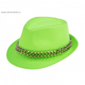 Шляпа зеленая шипы по низу