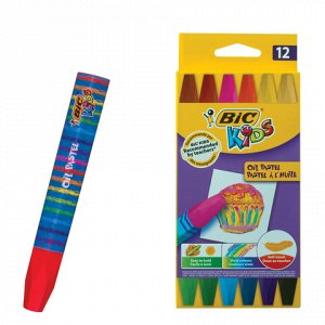 Восковые мелки утолщенные BIC &quot;Kids Wax Crayons&quot;, 12 цветов, на масляной основе, шестигранные, 926446