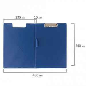 Папка-планшет BRAUBERG, А4 (340х240мм), с прижимом и крышкой