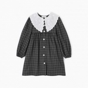 Платье детское с воротником KAFTAN 34 (122-128 см), цвет черный