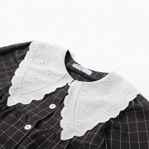 Платье детское с воротником KAFTAN 34 (122-128 см), цвет черный