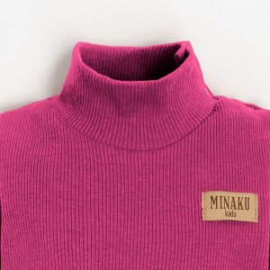 Боди-водолазка детская MINAKU, малиновое.