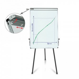 Доска-флипчарт BRAUBERG магнитно-маркерная 100*70 см, ГАРАНТ