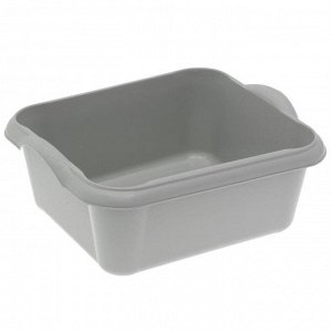 Таз квадратный, 10 л, 37x31x15,5 см, пластик, МИКС