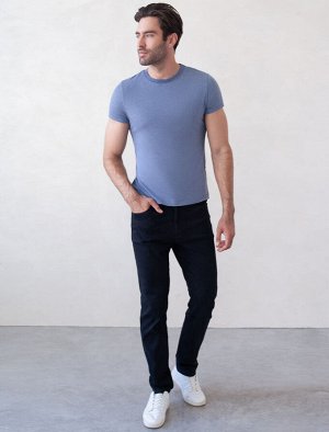 Футболка slim fit из премиального хлопка с эффектом меланж