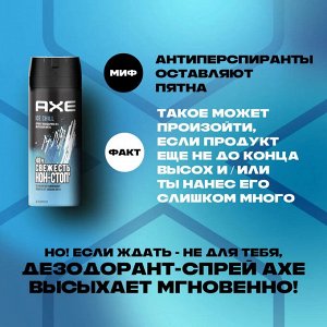 АКС Мужской дезодорант-аэрозоль "Ice Chill" (Мандарин и Морозная мята) 150 мл