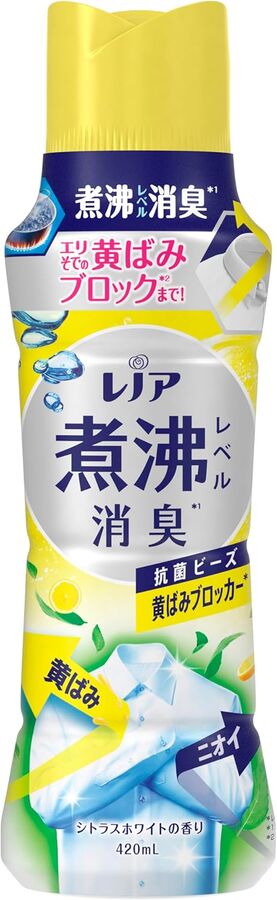 LENOR Super Deodorizing Yellowing Blocker - гранулы для стирки белья против пожелтения одежды
