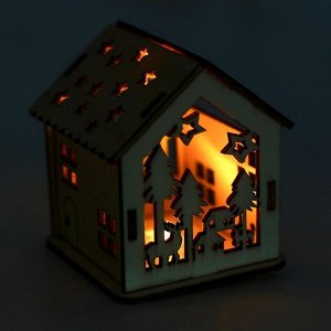 Декор «Домик», с подсветкой 7 × 6 × 5 см