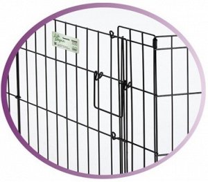 Вольер MidWest Life Stages для собак, 8 панелей 61х76h см, с дверью-MAXLock черный