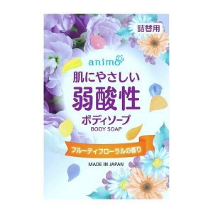 Слабокислотное жидкое мыло "Animo Fruity Floral" для тела (с фруктово-цветочным ароматом) 340 мл, мягкая упаковка / 20