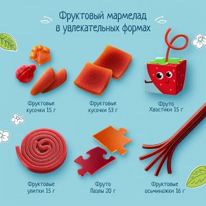 ФРУТОНЯНЯ ФрутоХвостики® с яблоком и грушей 15 г