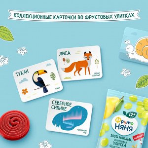 ФРУТОНЯНЯ Фруктовая улитка 15г яблоко-груша-слива-виноград