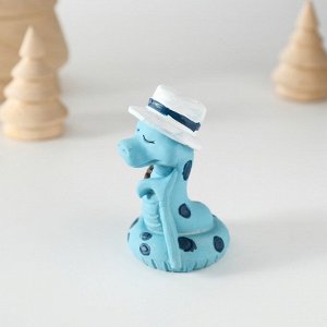 Фигурка полистоун «Змей с тростью и в шляпе», 4.7x6 см