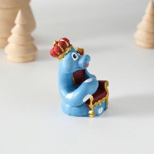 Фигурка полистоун «Змей в короне с королевским троном», 5x6 см