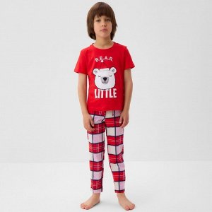 Пижама новогодняя детская KAFTAN "Bear" размер 28 (86-92)