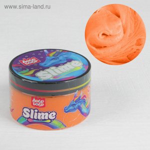 Лизун «Слайм Флаффи» оранжевый с игрушкой, 250 мл