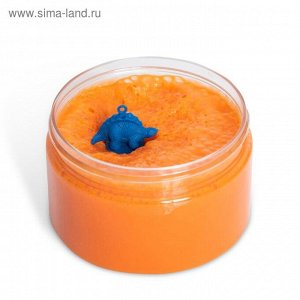 Лизун «Слайм Флаффи» оранжевый с игрушкой, 250 мл
