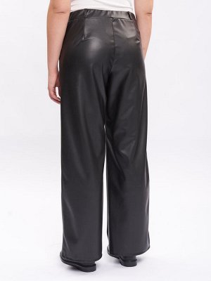 Брюки прямые из эко-кожи BB23009BLK01