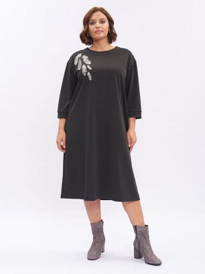 Платье с вышивкой PP39506BLK01