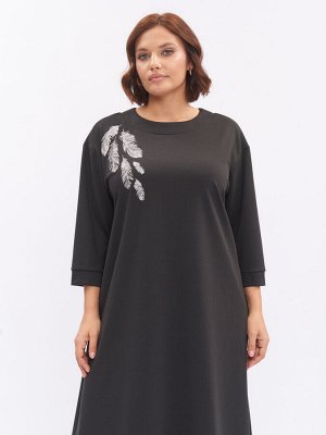 Платье с вышивкой PP39506BLK01