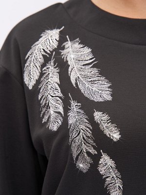 Платье с вышивкой PP39506BLK01