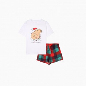 Пижама новогодняя женская (футболка, шорты) KAFTAN Cappy