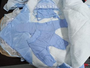 Конверт одеяло на выписку зимний комплект из 6 предметов цвета при заказе