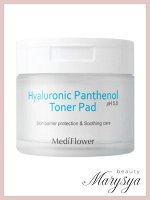 Medi Flower Тонер пэды для лица с гиалуроновой кислотой и пантенолом Pad Toner Hyaluronic Panthenol Ph5.5, 180 мл (60 шт)