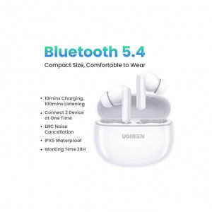 Наушники беспроводные Ugreen WS207 HiTune T3C Wireless Earbuds