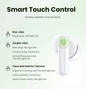 Наушники беспроводные Ugreen WS207 HiTune T3C Wireless Earbuds