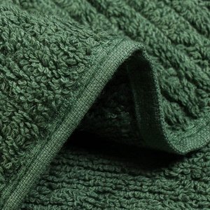 Полотенце банное 70х140 см, 100% хлопок, 500 г/м2, Оксфорд, зеленое, Узбекистан