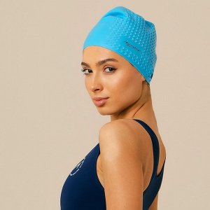 Шапочка для плавания взрослая ONLYTOP, силиконовая, обхват 54-60 см