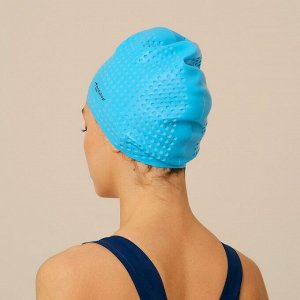 Шапочка для плавания взрослая ONLYTOP, силиконовая, обхват 54-60 см