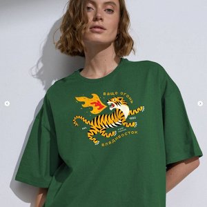 Футболка «Ваще огонь» тигр