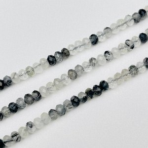 Бусины для украшений из Кварца с Турмалином