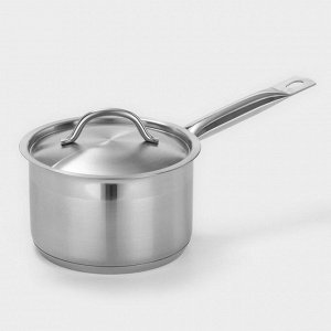 Сотейник LUXSTAHL, 2 л, d=16 см, h=10 см, металлическая крышка, капсульное дно, индукция, нержавеющая сталь
