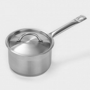 Сотейник LUXSTAHL, 2 л, d=16 см, h=10 см, металлическая крышка, капсульное дно, индукция, нержавеющая сталь