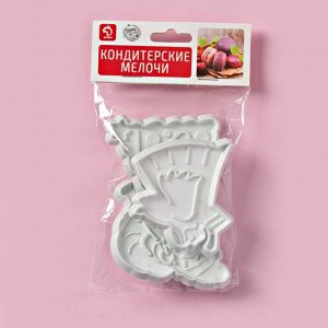 Плунжеры кондитерские Доляна «Новый год», набор 3 шт., пластик, белые