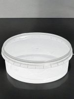 Банка с крышкой (контейнер) 500 мл. для продуктов, прозрачная, d 140 мм, ПП, без замка, НЗПТ