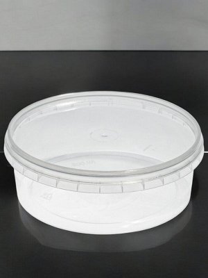 Банка с крышкой (контейнер) 500 мл. для продуктов, прозрачная, d 140 мм, ПП, без замка, НЗПТ