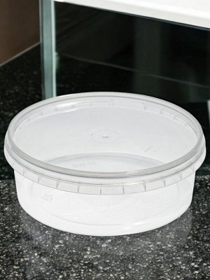 Банка с крышкой (контейнер) 500 мл. для продуктов, прозрачная, d 140 мм, ПП, без замка, НЗПТ
