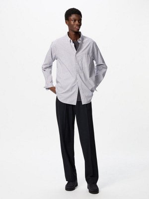 UNIQLO - рубашка в мелкую клетку с длинным рукавом