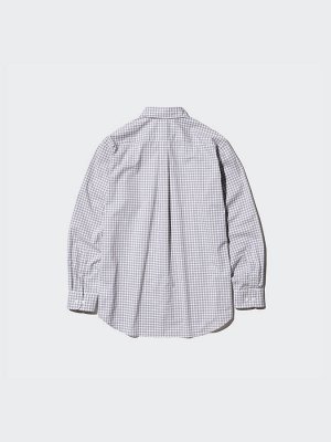 UNIQLO - рубашка в мелкую клетку с длинным рукавом