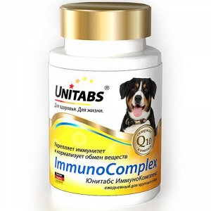 Unitabs Витамины ImmunoComplex c Q10 д/соб круп.пород 100таб/150гр