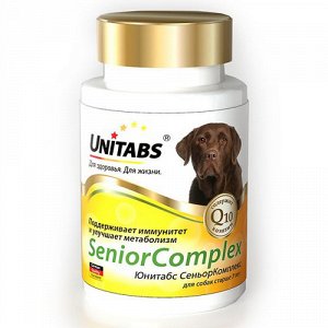 Unitabs Витамины SeniorComplex с Q10 д/соб старше 7лет 100таб/150гр (1/8)
