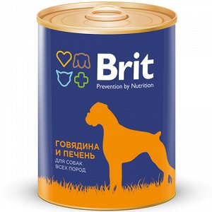 Brit Premium конс 850гр д/соб Говядина/Печень (1/6)